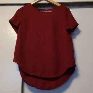 Burgundy blouse